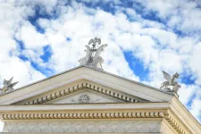 Detail from the university building in Lund. Photo.