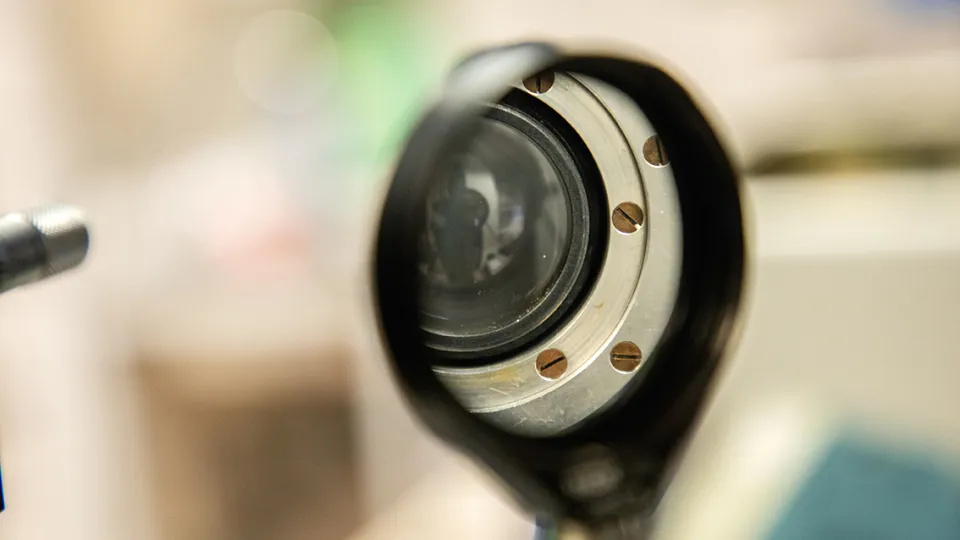 Detalj från forskningslabb. Foto.